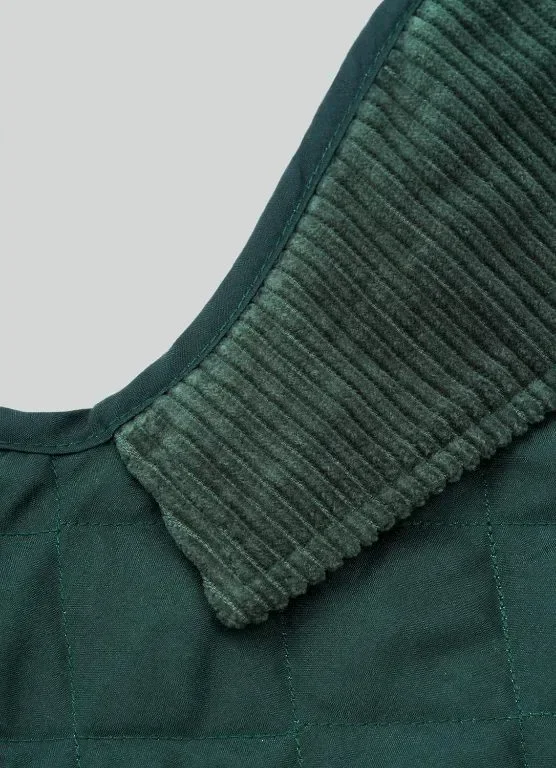 HUGO & HUDSON x HACKETT Капитонирано яке за кучета, зимно палто с кадифена яка, горско зелено M 40 — снимка 9