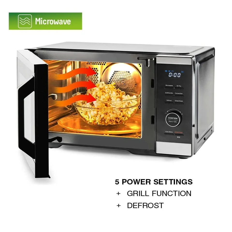 Микровълнова фурна 5в1 MUHLER MO-979 Air Plus, 27L, черна, дигитална — снимка 3