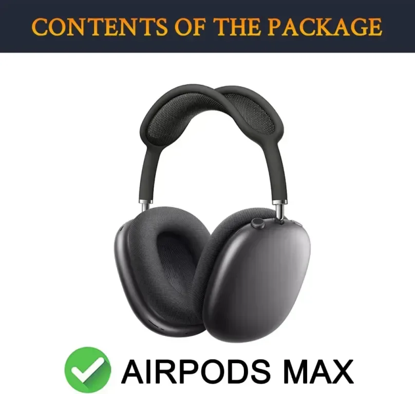 Резервен комплект SOULWIT за AirPods Max, черно — снимка 2