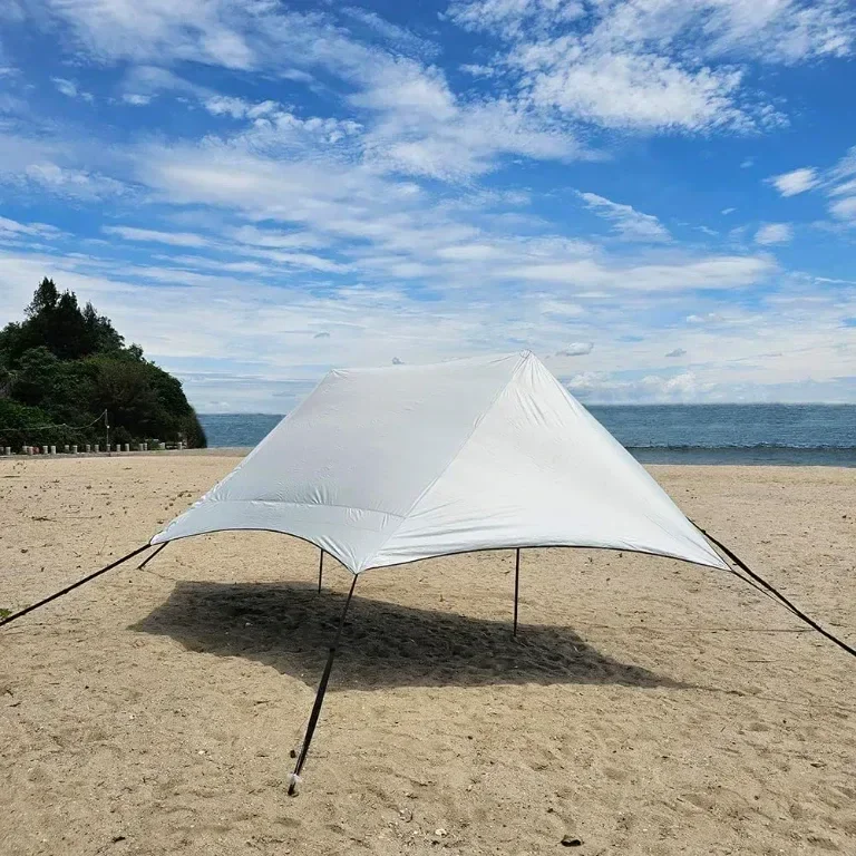 HipierFx 3x5m преносима плажна палатка с 2 пръта, къмпинг брезент за плаж — снимка 6
