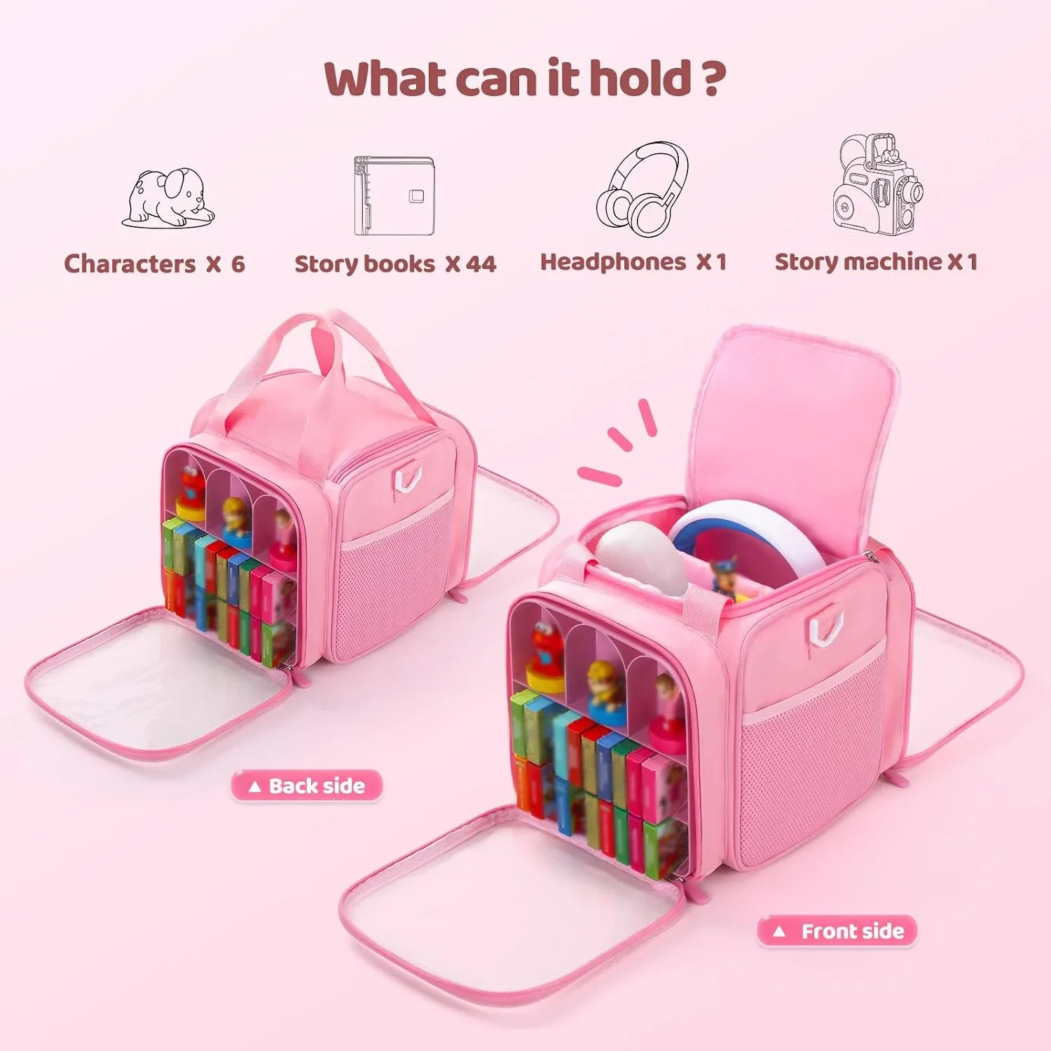 Детска розова чанта за съхранение за Little Tikes Story Dream Machine — снимка 2