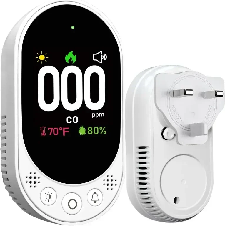 VETOUCH Детектор за въглероден оксид, температура, влажност, аларма, LCD дисплей