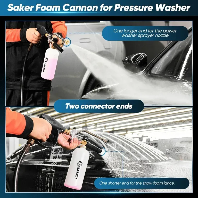 Аксесоар с двоен конектор за Saker Snow Foam Cannon за водоструйка под налягане, с 5 дюзи — снимка 2