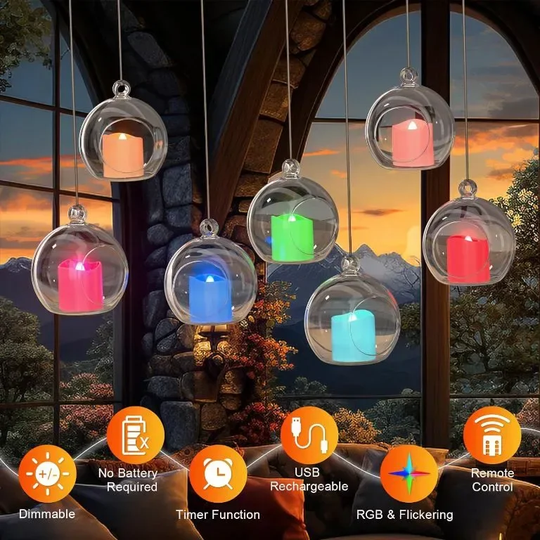 SoulBay 12бр. Акумулаторни LED чаени лампи,електрически свещи с дистанционно,таймер и зарядна основа — снимка 2