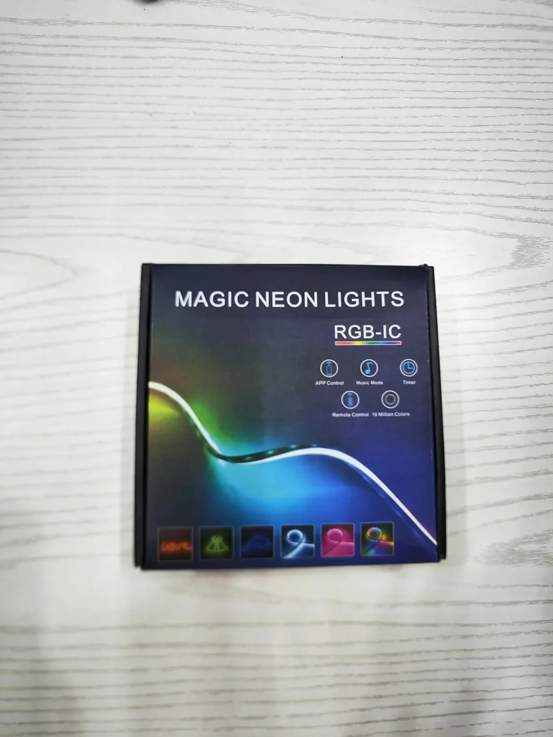 FWoche Magic Neon Lights RGB+IC LED неонова въжена светлина 5м с Bluetooth приложение и IR дистанционно — снимка 7