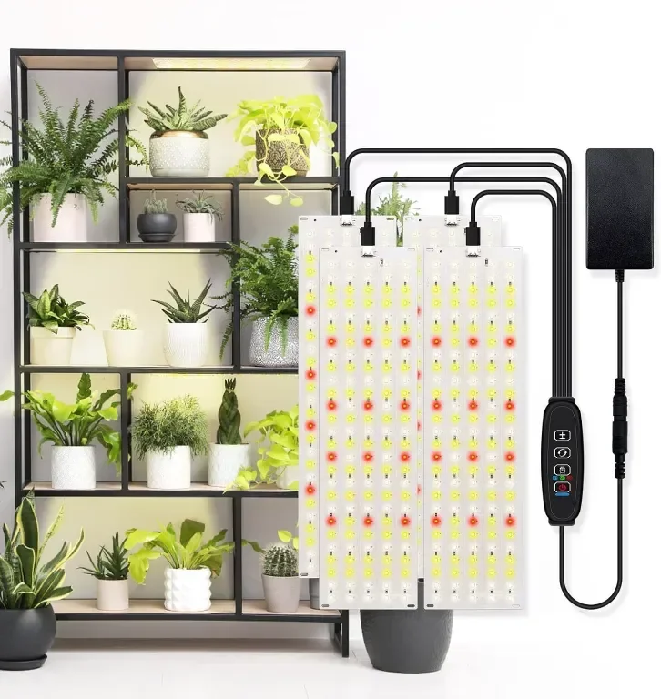 GERYLOVE Grow Light, 540 LEDs Пълен спектър за стайни растения с таймер, 9 вида яркост (4 бр) — снимка 6