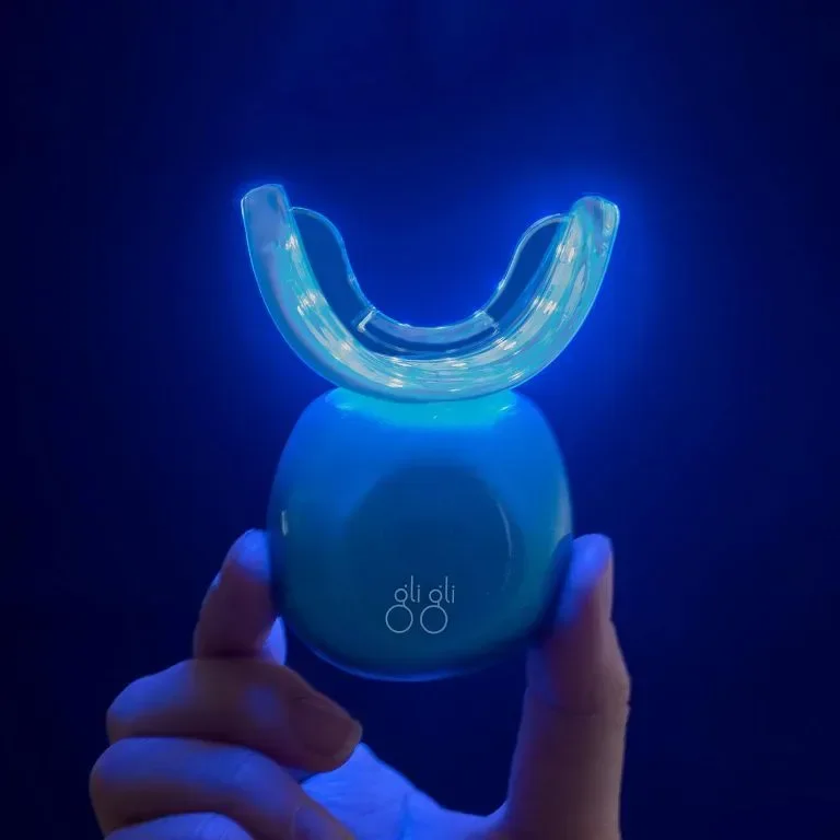GLI GLI Устройство за избелване на зъби с 16 LED лампи с калъф, безжично, Тип-C зареждане — снимка 5