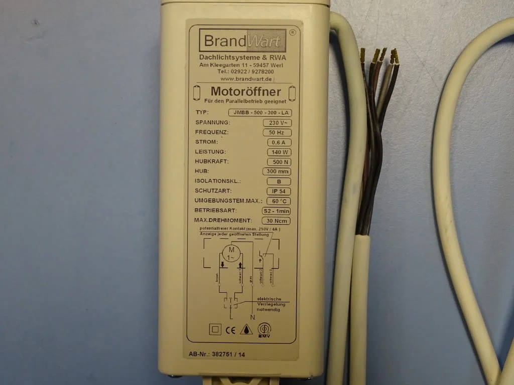 Актуатор BSC Brant Wart JMBB 500-300-LA spindle drive 230V 50Hz — снимка 2