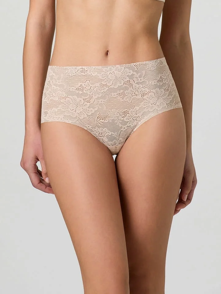 Jadea S, M, L, XL италиански черни, бежови безшевни дантелени дълбоки бикини безшевен дантелен слип — снимка 2