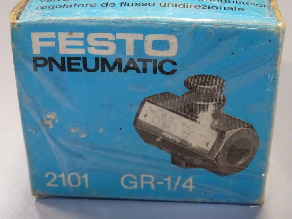 Вентил за контрол на потока Festo GR-1/4 Flow Control Valve 0-10Bar — снимка 6