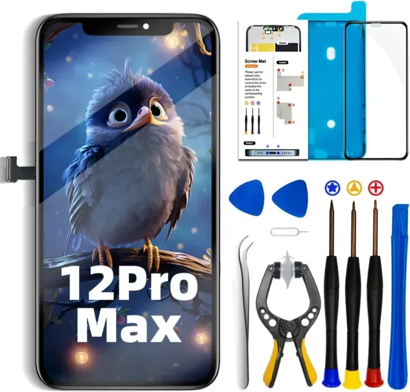 за iPhone 12 Pro Max Смяна на екрана COF, 6,7" LCD дисплей FHD сензорен екран