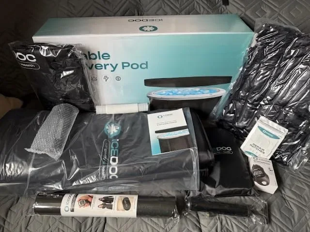 iCEDOC Recovery Pod XL – студена ледена вана с защитен капак, халат за баня и хронометър (100 галона / 380 л) — снимка 7