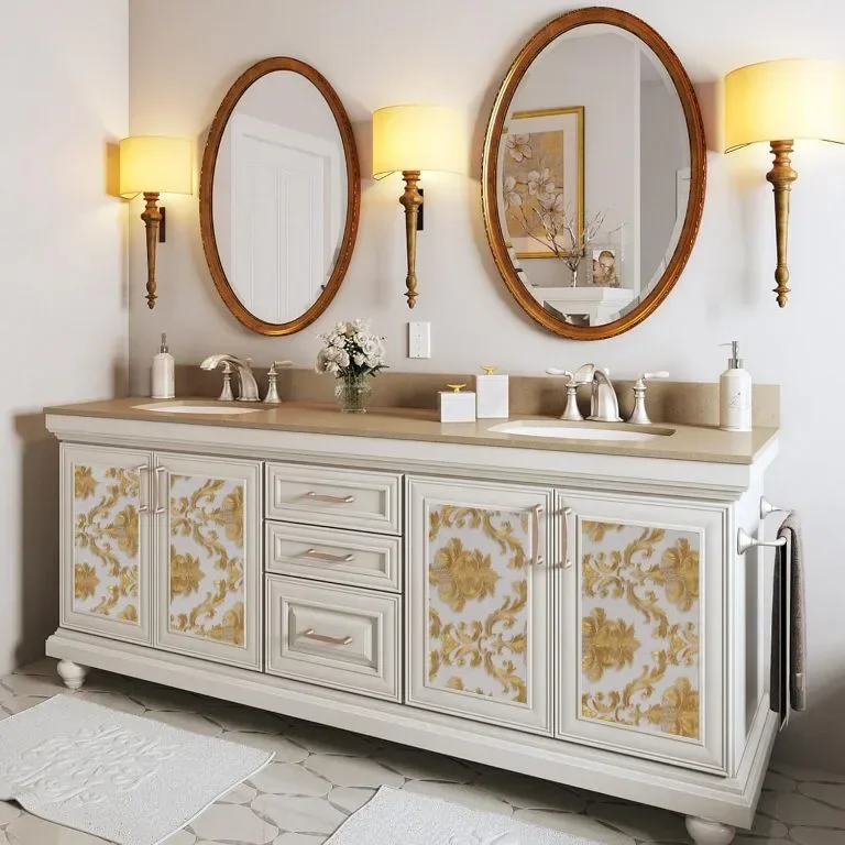 mosegor Gold Damask Ретро релефен нетъкан тапет за декорация, 0,53 x 10 M — снимка 7