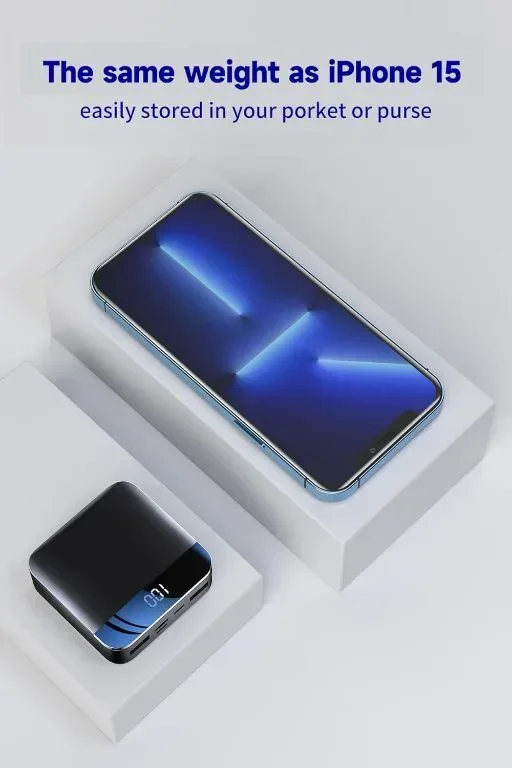 Bscame Power Bank, 10000mAh преносимо зарядно устройство USB-C Ultra-Compact, QC3.0 — снимка 5