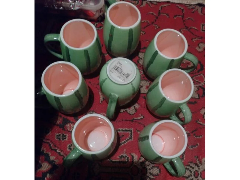 Чаши порцелан Диня нови — снимка 2