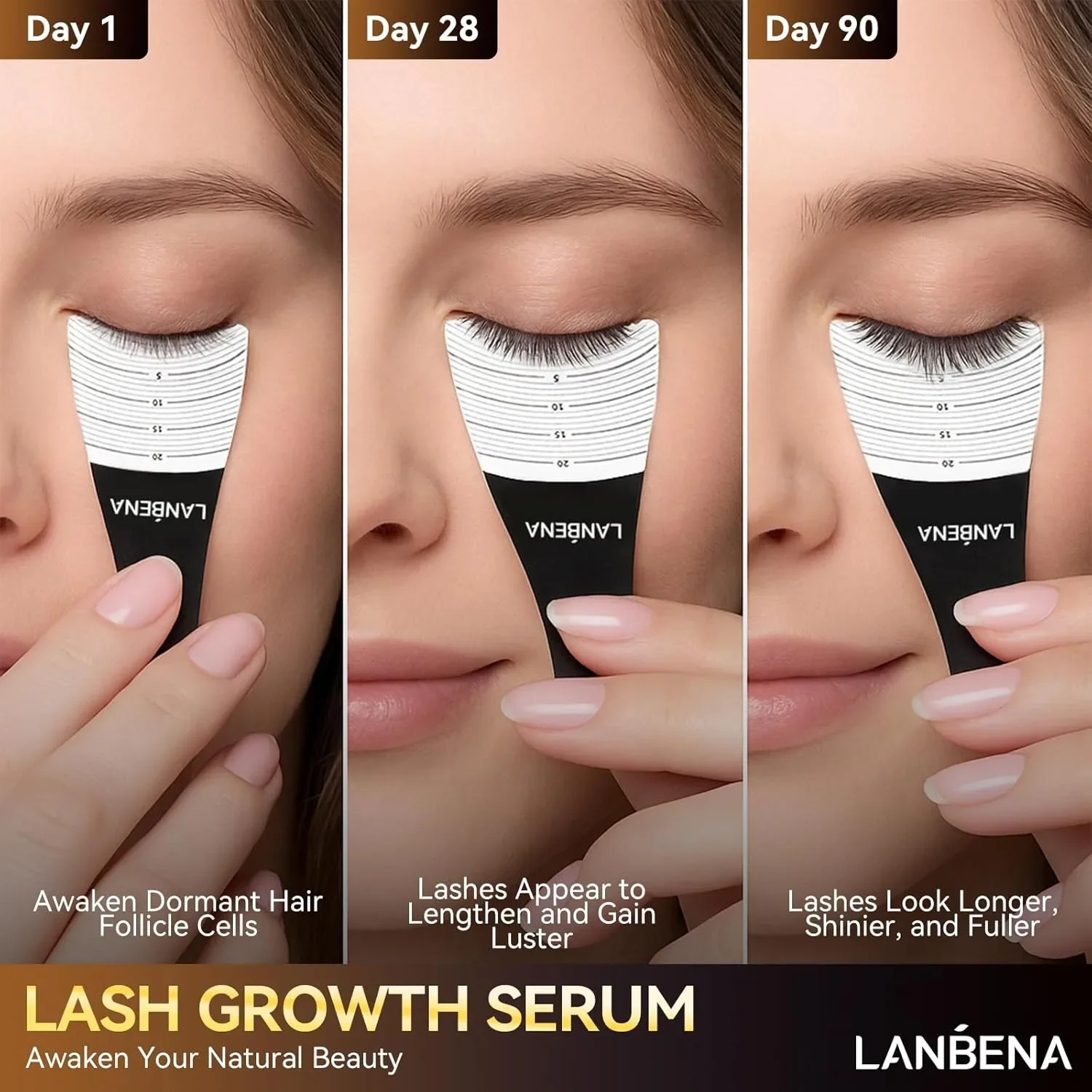 Серум за растеж и подсилване на мигли LANBENA, 3 ml (Eyelash Enhancing Serum) — снимка 2