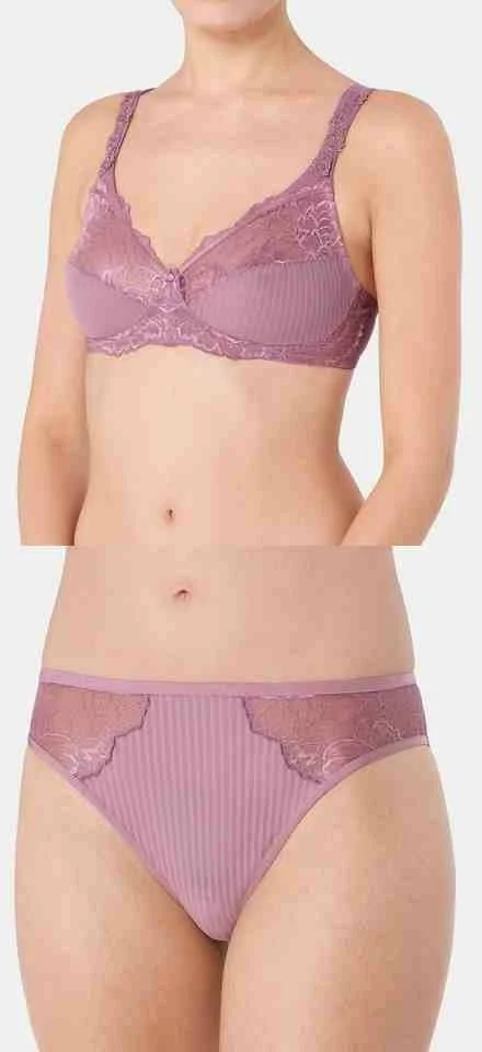 Triumph 80C, 75C, 75E+XL, 4XL комплект сутиен мека чашка без банели и дълбока бикина комплекти Триумф