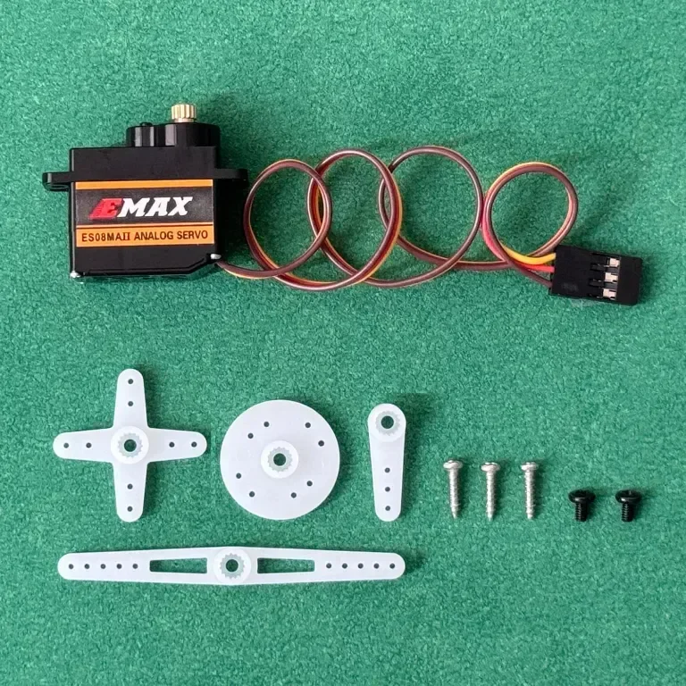 HAWK'S WORK Micro Servo 9g,комплект мотор с метална предавка за ръка на робот,(Emax ES08MA II),2 бр — снимка 6