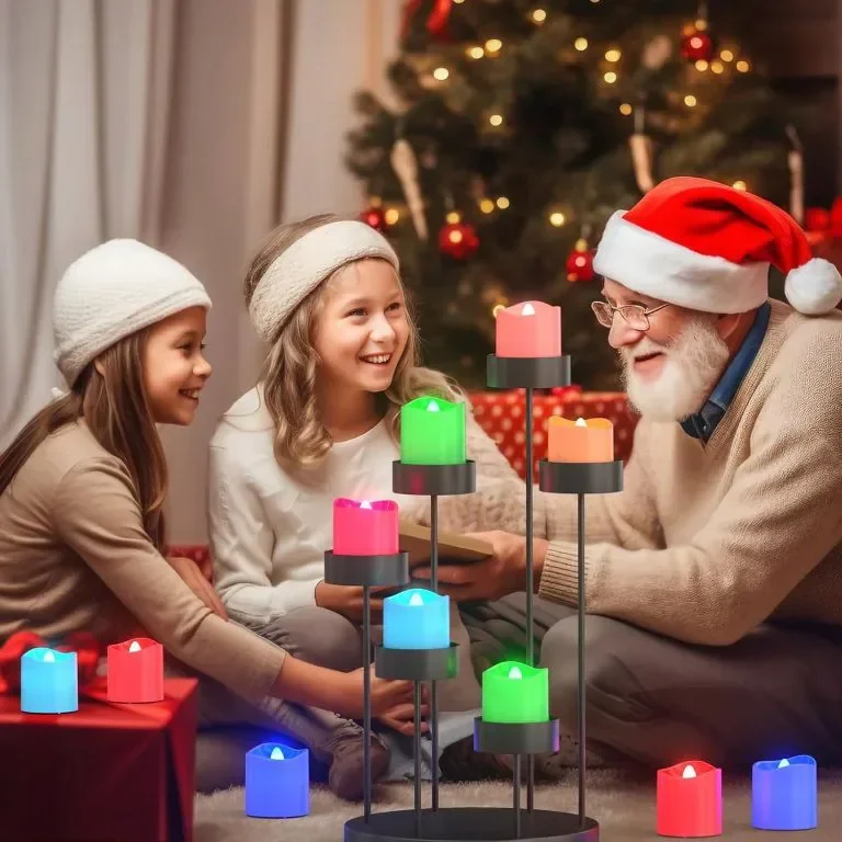 SoulBay 12бр. Акумулаторни LED чаени лампи,електрически свещи с дистанционно,таймер и зарядна основа — снимка 7