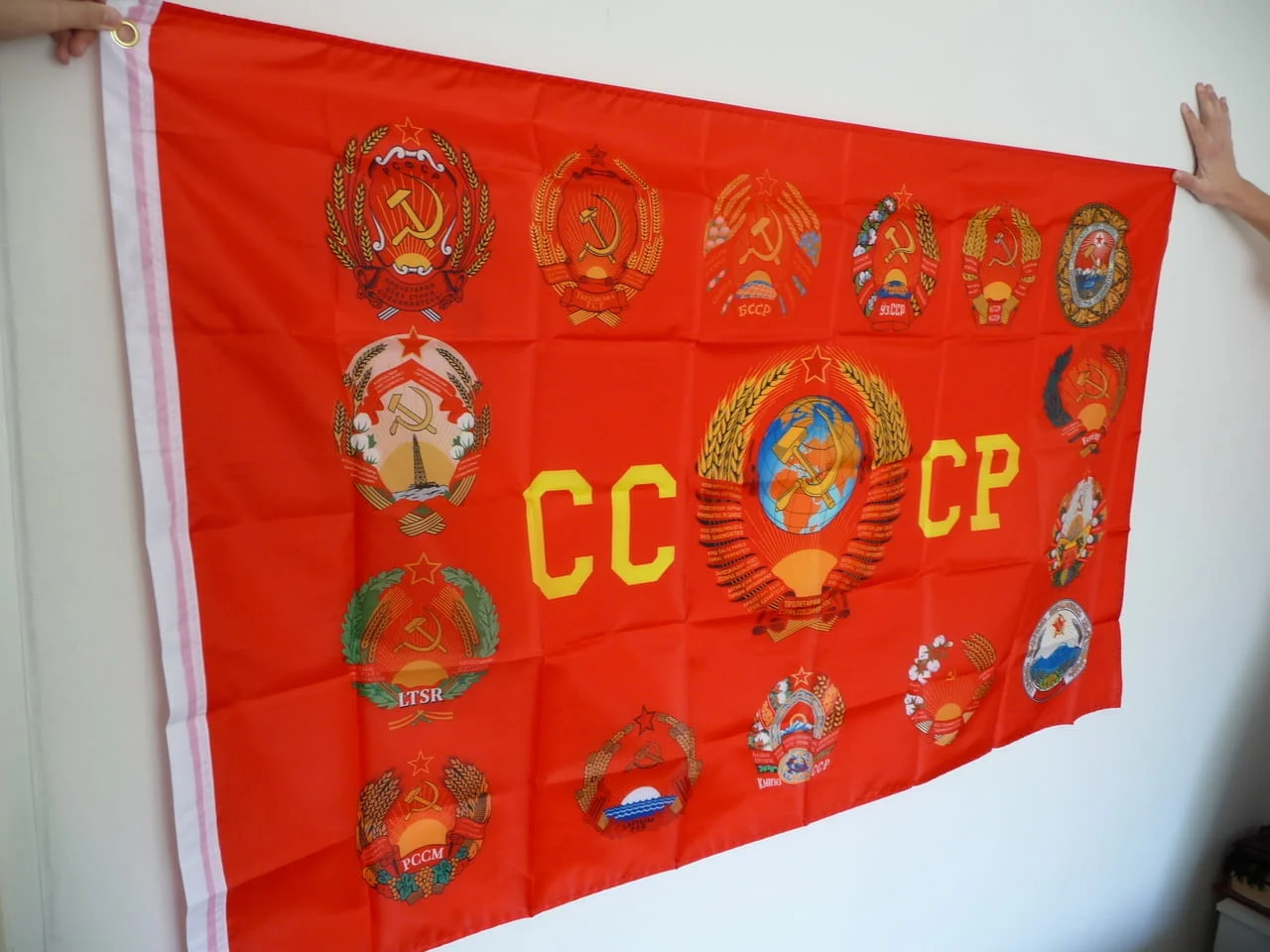 СССР знаме Съветски герб Съветските републики гербове УССР — снимка 2