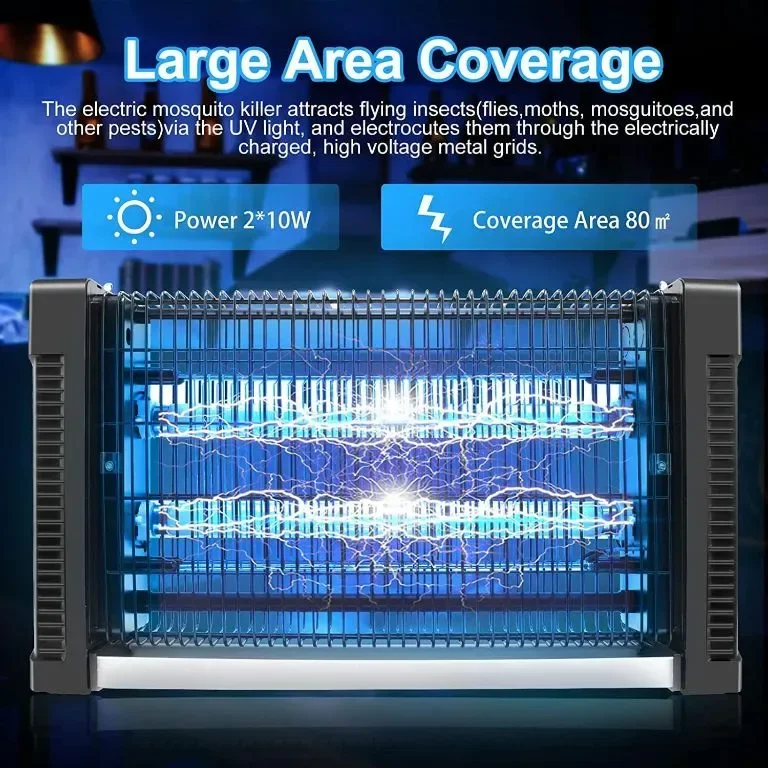 Zapoop Лампа за унищожаване на мухи и комари, 2500V, 20W UV — снимка 3