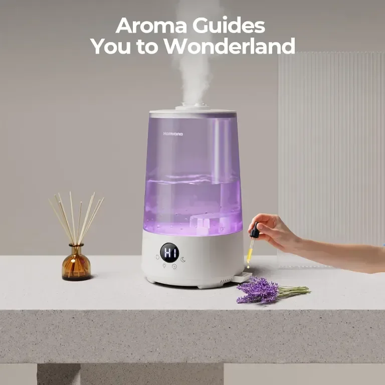 Овлажнител Homvana, 3.6 л Cool Mist, 360° въртящ се, 34 ч, дифузер за етерични масла — снимка 3