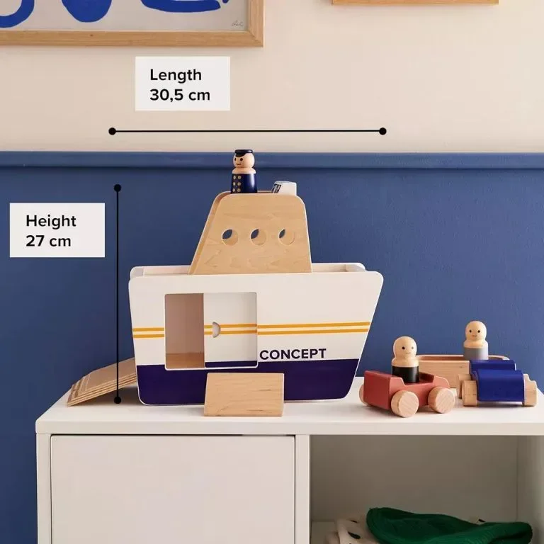 Kid’s Concept Car Ferry AIDEN, Детски дървени играчки, Играчки за малки деца, Играчка ферибот — снимка 3