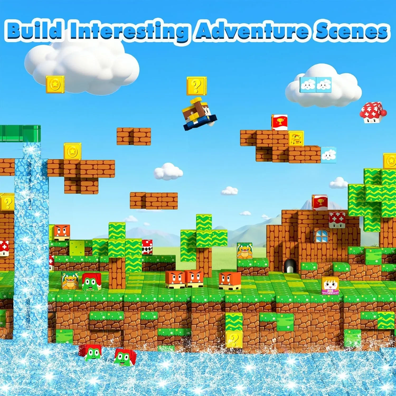 Магнитни строителни блокчета „Magnetic Building Blocks“ – 108 части, 3+ години — снимка 2