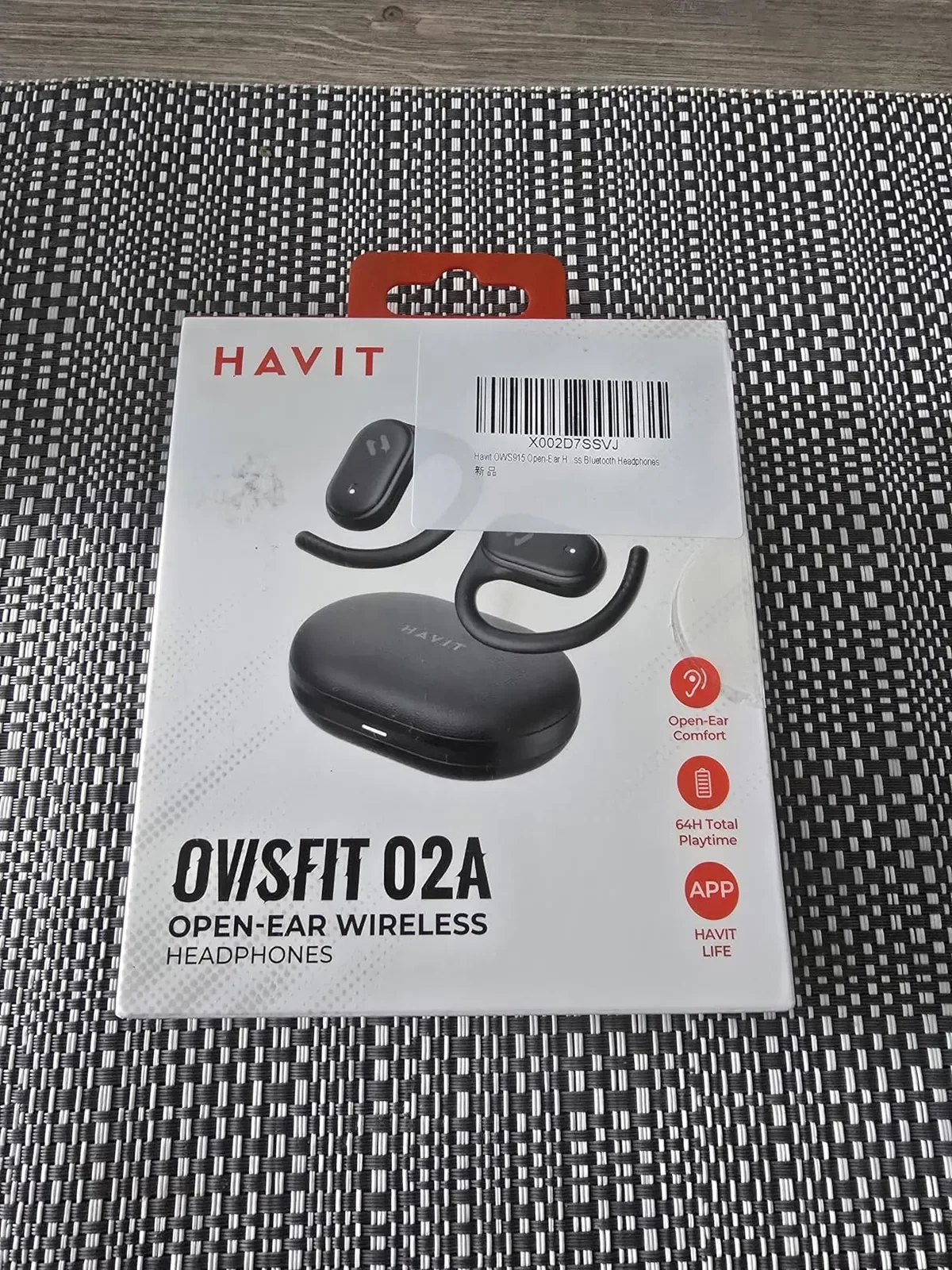 Havit OWS915 Open-Ear безжични Bluetooth слушалки с IPX5, 64ч живот на батерията и калъф за зареждане — снимка 9