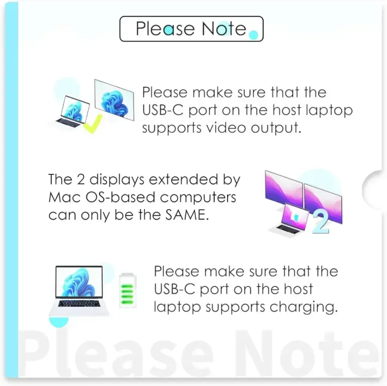 Докинг станция за лаптоп, WAVLINK 10G USB C хъб с двоен HDMI, 100W PD вход, 10Gbps USB-A/C 3.2 — снимка 5