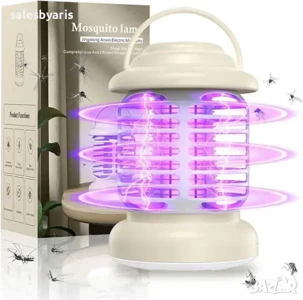 Унищожител на Мухи и Комари с USB Зареждане 1200mAh