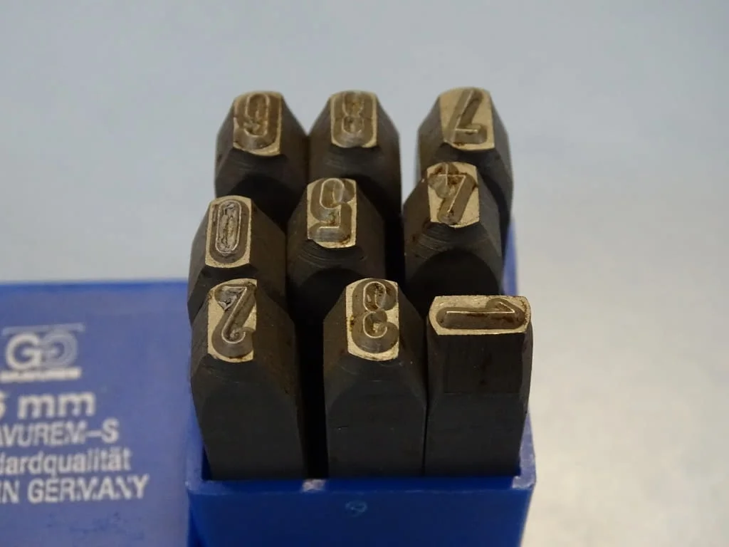 Шлосерски цифри за набиване Gravurem-S 6 mm, 3 mm, 2 mm 58-61 HRC — снимка 6