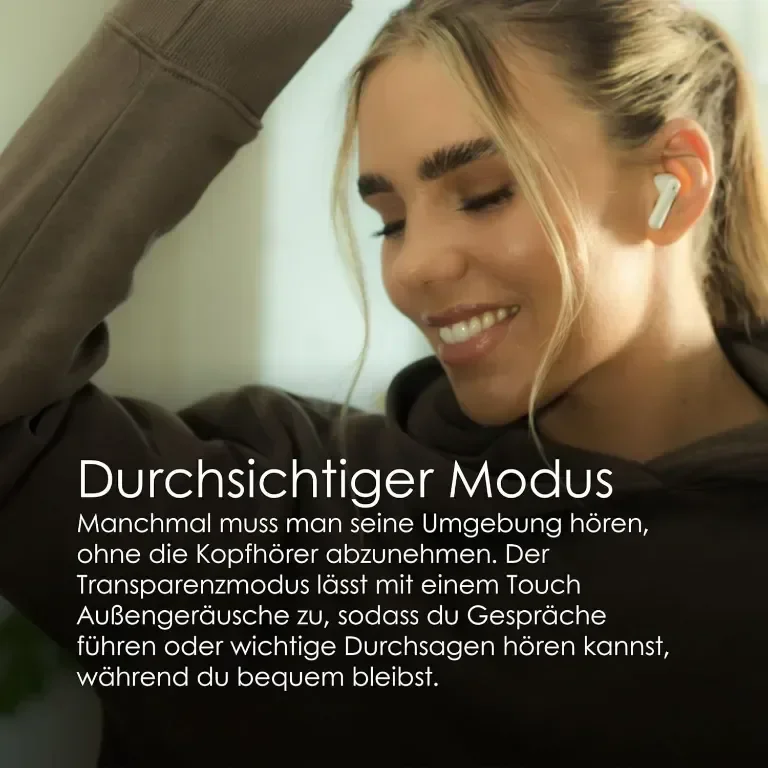 Безжични слушалки Boompods Echobuds ANC с ENC микрофони, IPX4, бели — снимка 3