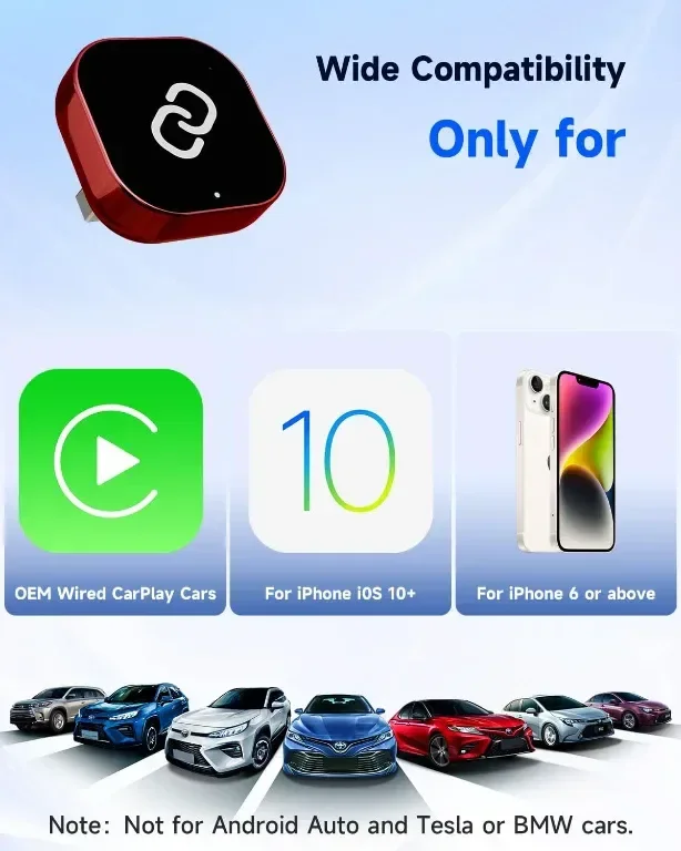 Безжичен CarPlay адаптер Spedal за iPhone, за автомобили от 2016 г. и iOS 10+ (само за iPhone) — снимка 7