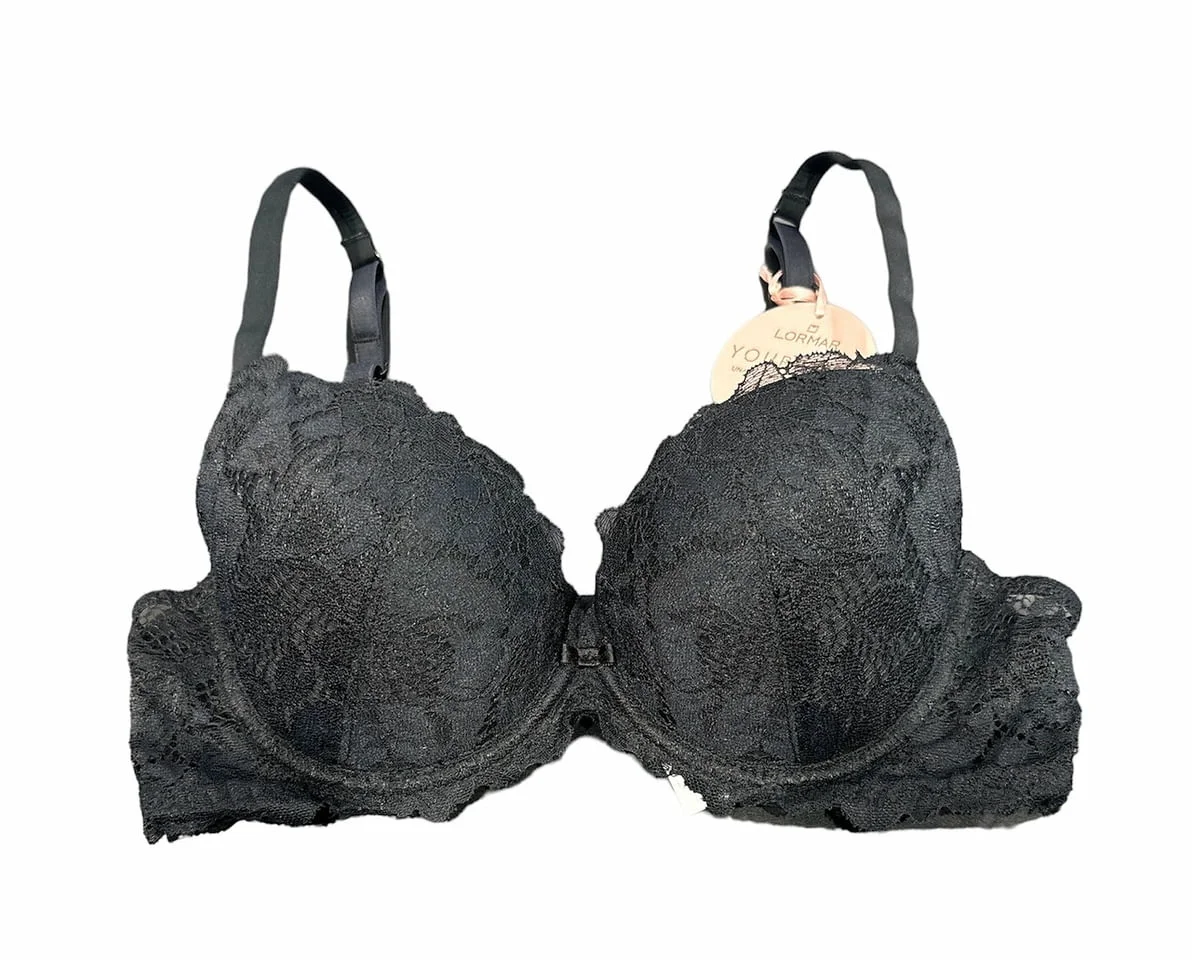 LORMAR 70B, 75B, 80B, 85B, 70C, 75C, 80C черен, телесен, бял италиански повдигащ сутиен +1 РАЗМЕР подплънки — снимка 3