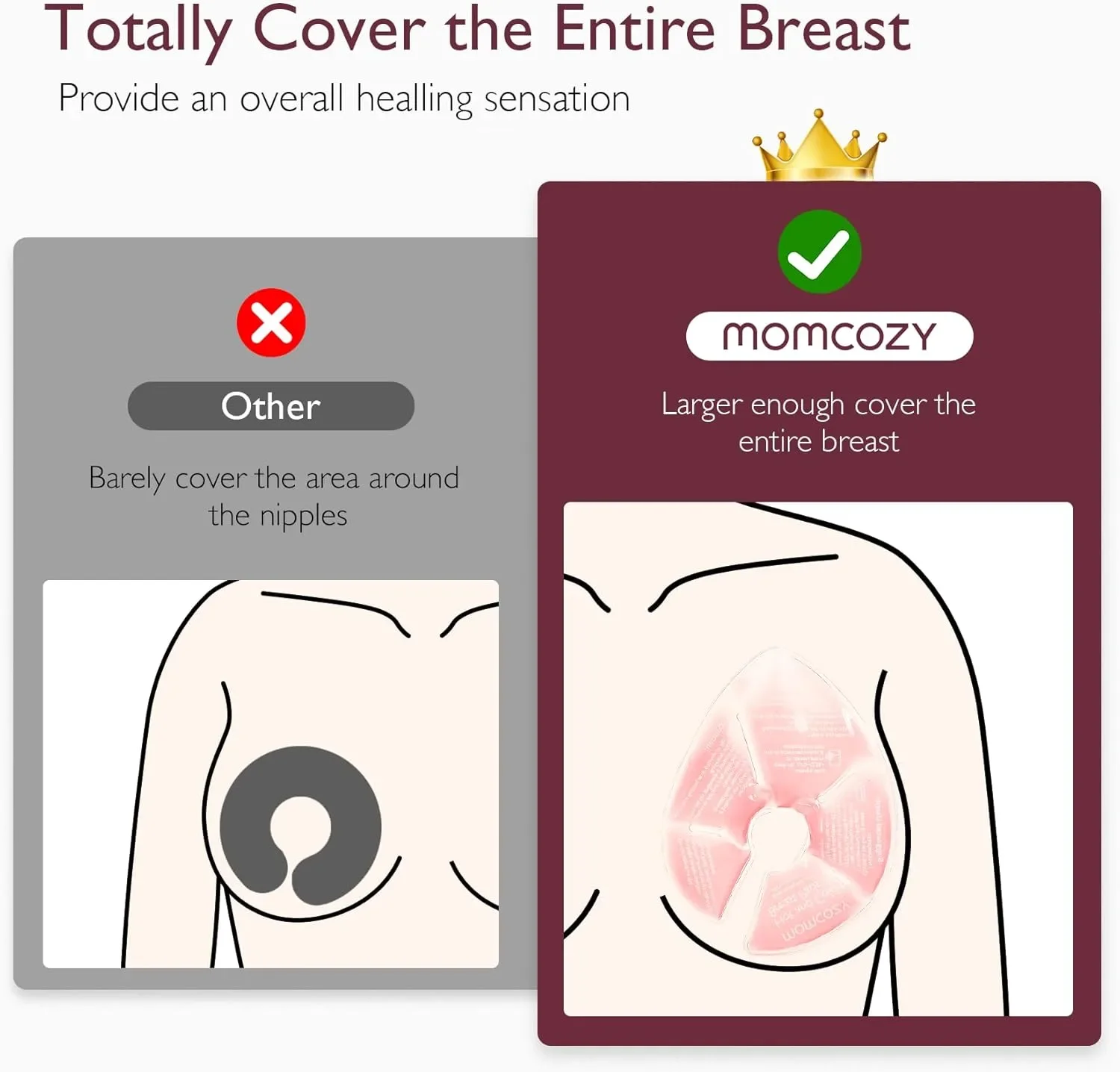 Momcozy топли и студени подложки за гърди с 2 меки калъфа (комплект 2 бр.) — снимка 5