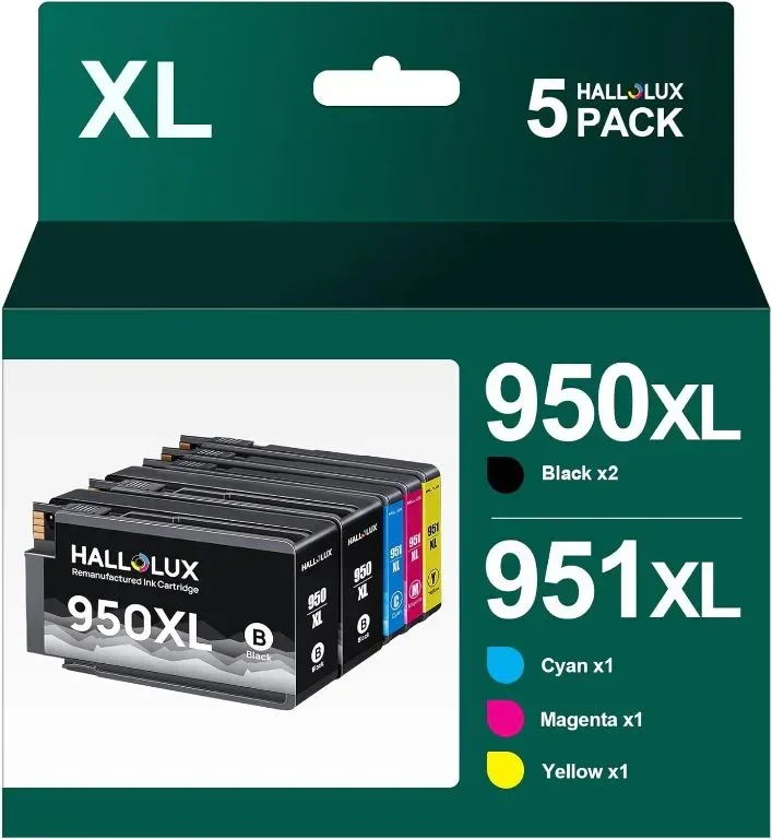 HALLOLUX 950XL 951XL Касети с мастило за HP 950 951 XL за Officejet Pro 251dw 276dw