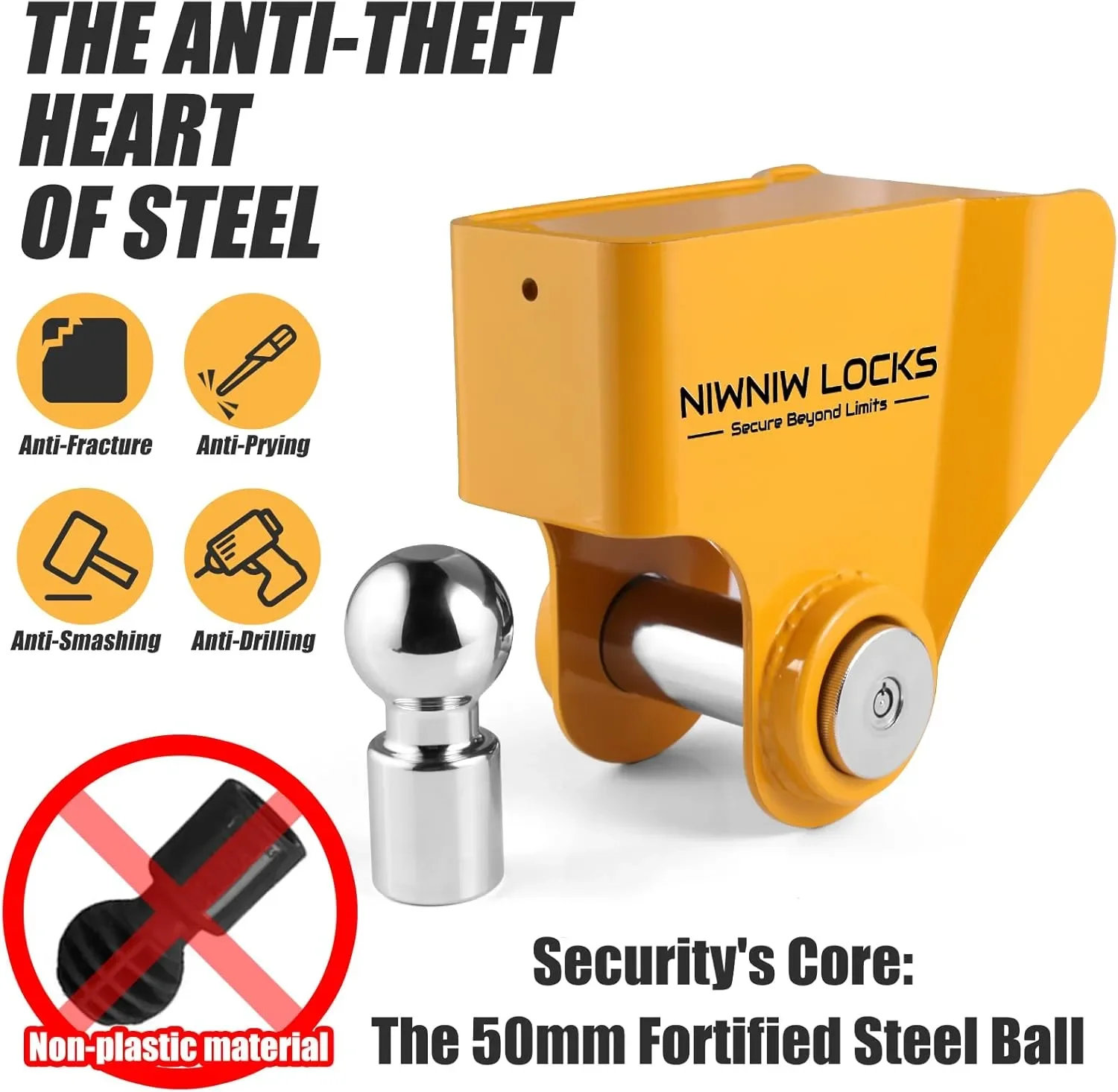 NiwNiw Locks заключващ механизъм за теглич 50 мм (Ifor Williams / Knott / Avonride) — снимка 2