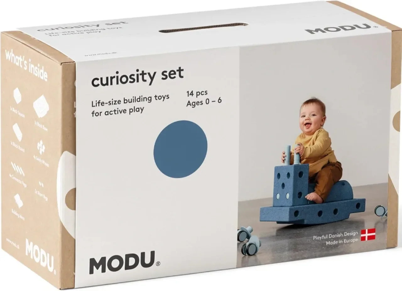 Комплект MODU Curiosity Модулна играчка за яздене и балансиране, 14 части, възраст 0–6 години