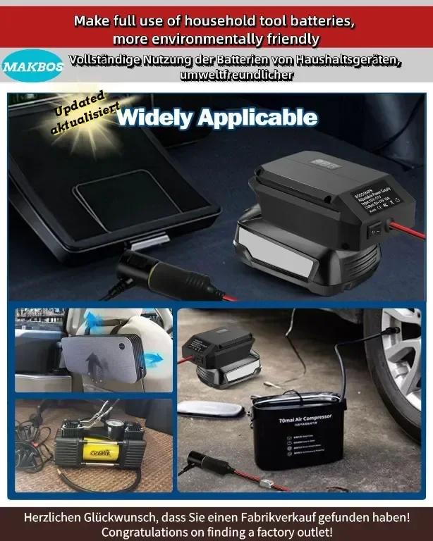 12V адаптер за батерия BOSCH 18V към 12V понижаващ преобразувател с конектор за запалка — снимка 2