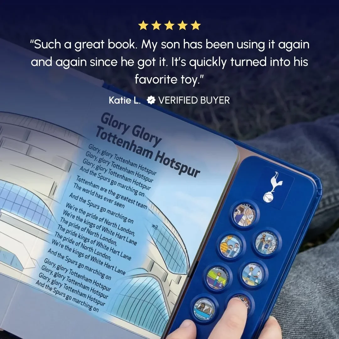 Детска футболна книжка и играчка за фенове на Tottenham Spurs (Suns to Love Spurs) — снимка 3
