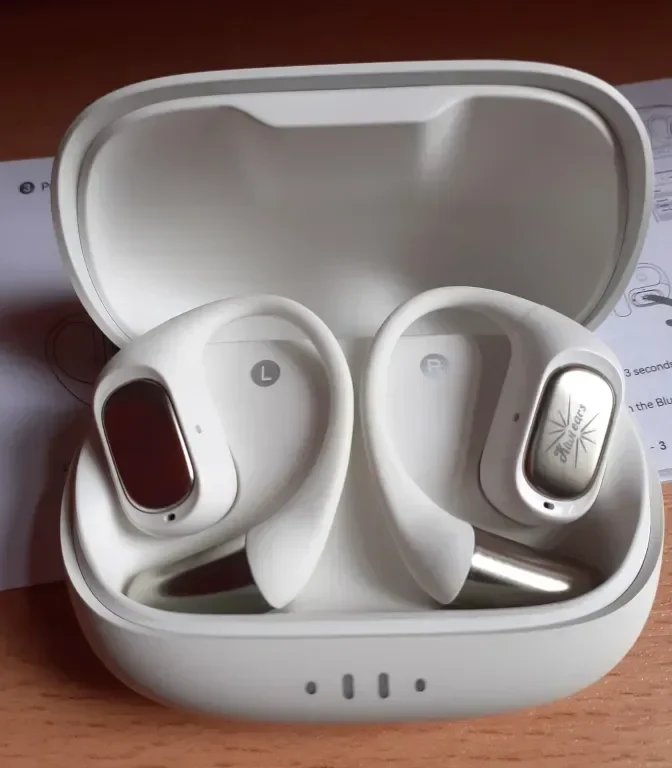 Linsoul Kiwi Ears Attiva OWS безжични слушалки, Open Ear Bluetooth 5.4 с ANC шумопотискане, бели — снимка 9