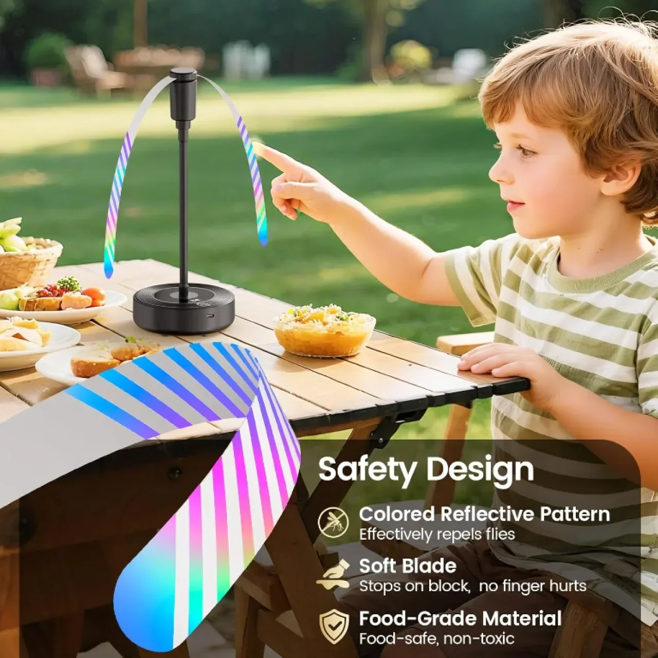 Акумулаторни вентилатори за маса, 2000mAh, 20 часа, LED дисплей, 4 броя — снимка 4