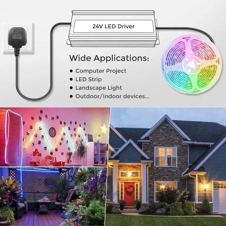 LightingWill 24V 3,33A 80W захранване IP67, външен водоустойчив, AC 240V към DC 24V трансформатор — снимка 6
