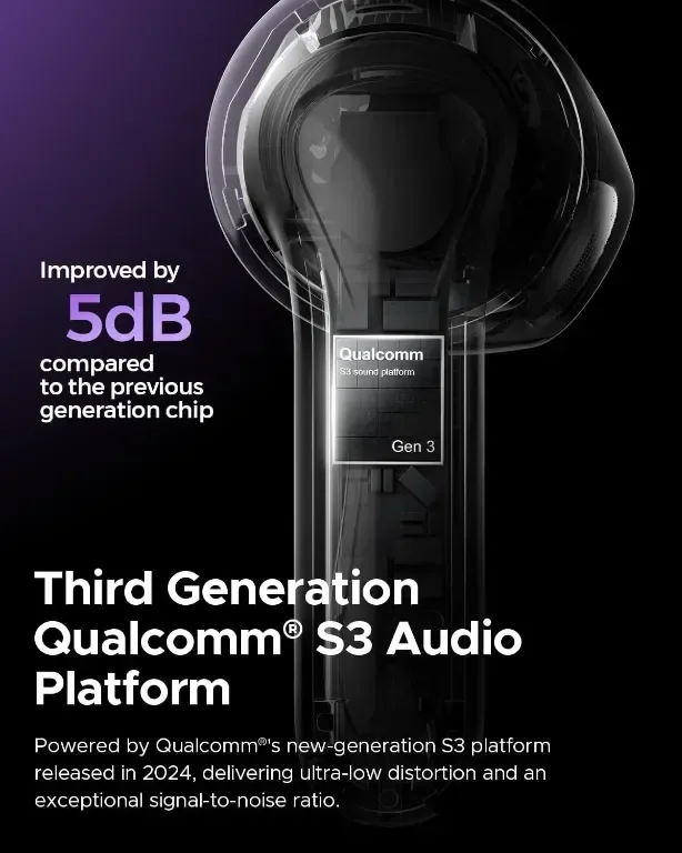 Безжични слушалки SoundPEATS Air5 Hi Res с aptx Adaptive Lossless, Bluetooth 5.4 с 6 микрофона — снимка 2