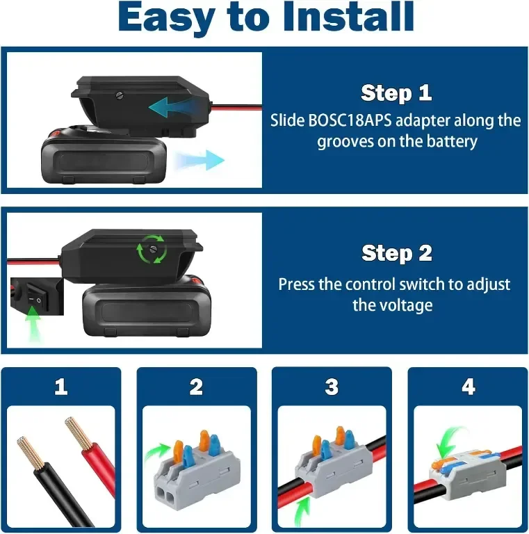 12V адаптер за батерия BOSCH 18V към 12V понижаващ преобразувател с конектор за запалка — снимка 5