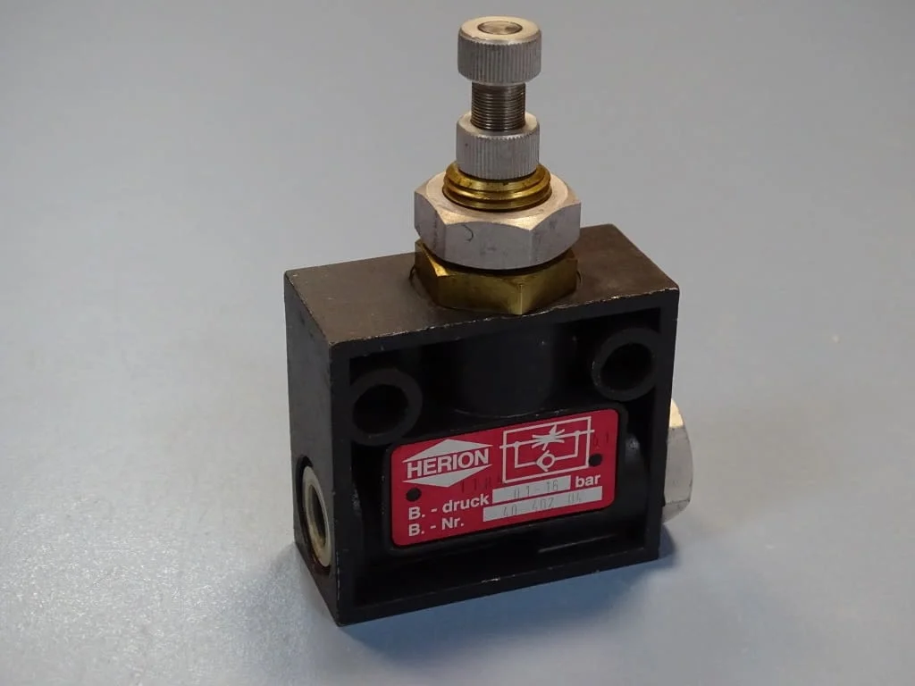 Пневматичен регулатор на дебит HERION 4040204 Flow Control Valve 0.1/16Bar — снимка 6