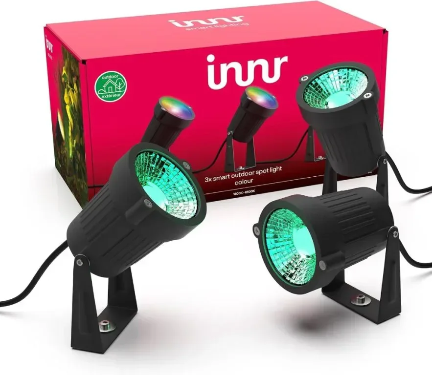 Интелигентен външен прожектор Innr, комплект от 3 бр,(необходим е хъб)