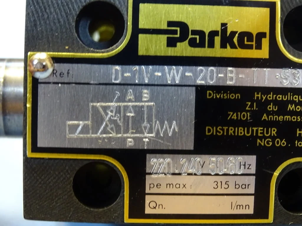 Хидравличен разпределител Parker D-1V-W-20-B-TT-53 EC directional control valve 315Bar — снимка 3