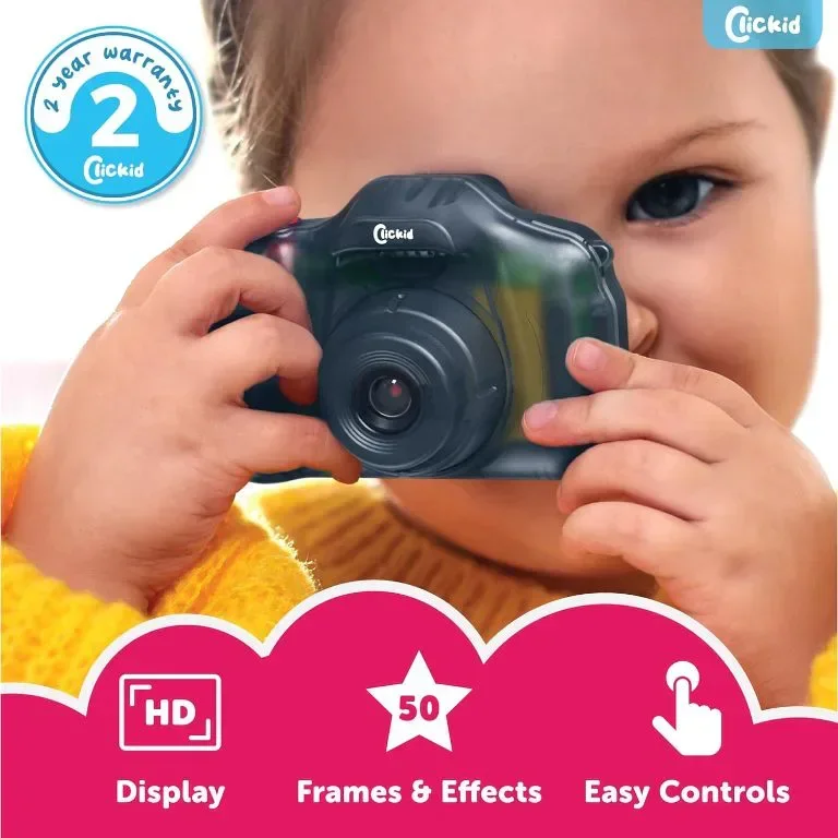 ClickKid CAM10 Детска цифрова камера, 8X увеличение 32GB micro SD карта, доп. батерия и калъф — снимка 7